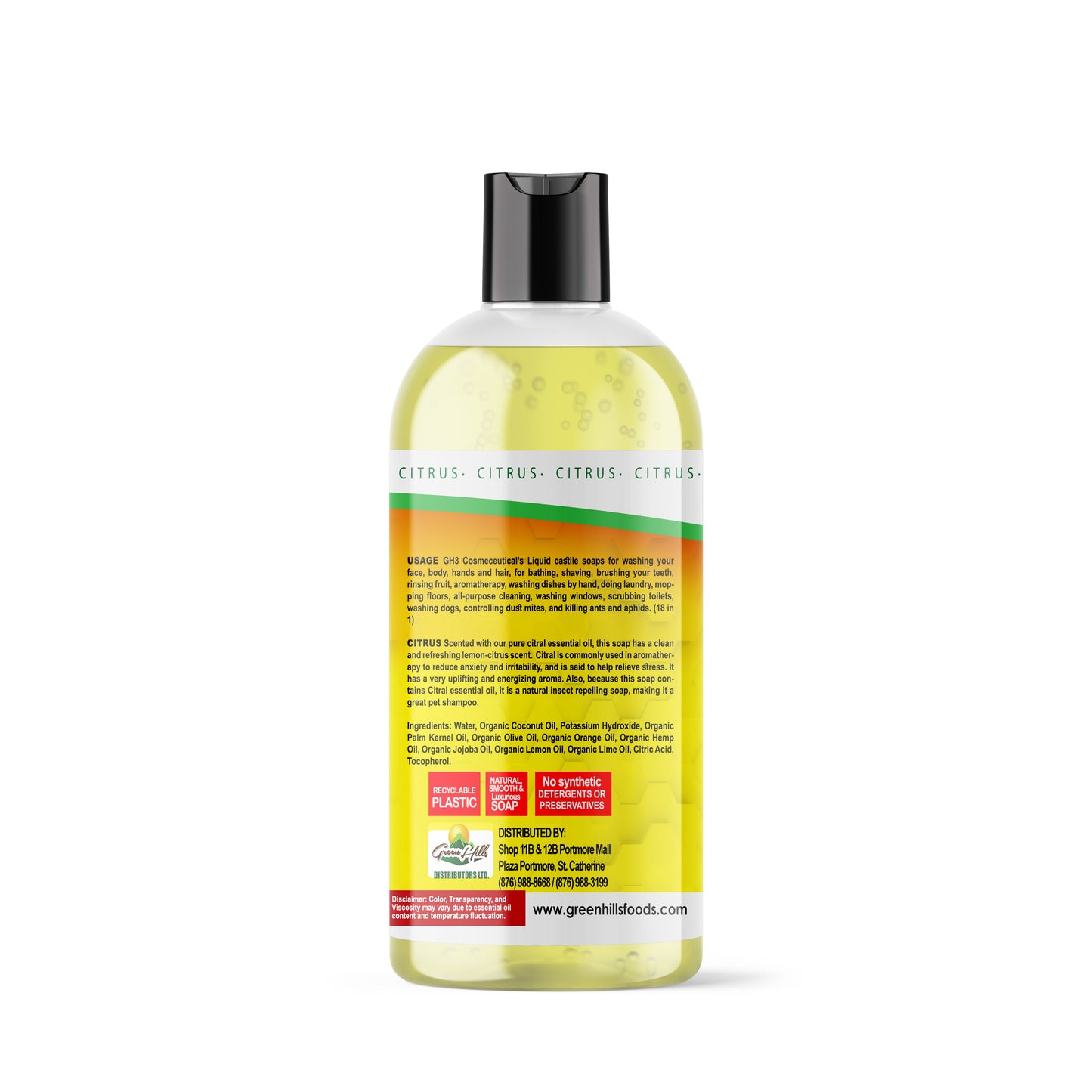 Castile Soap - Liquid - Citrus 473.17ml (16fl oz)