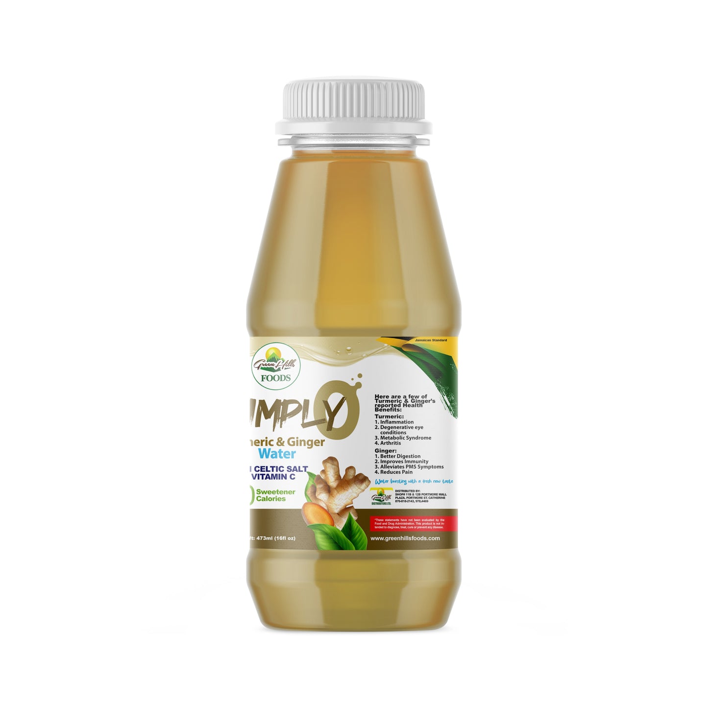 Simply 0 Turmeric & Ginger Water – 473ml (16fl oz)