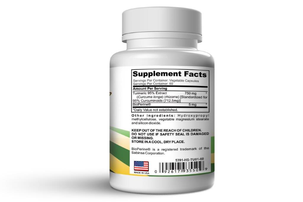 Turmeric with Bio - Perine 750mg - 60 Caps