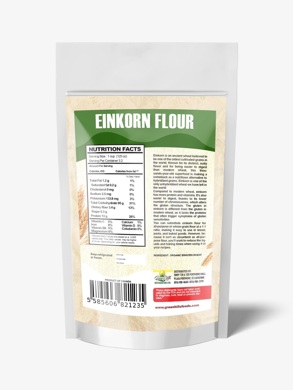 Einkorn Flour – Organic – 400g (14oz)