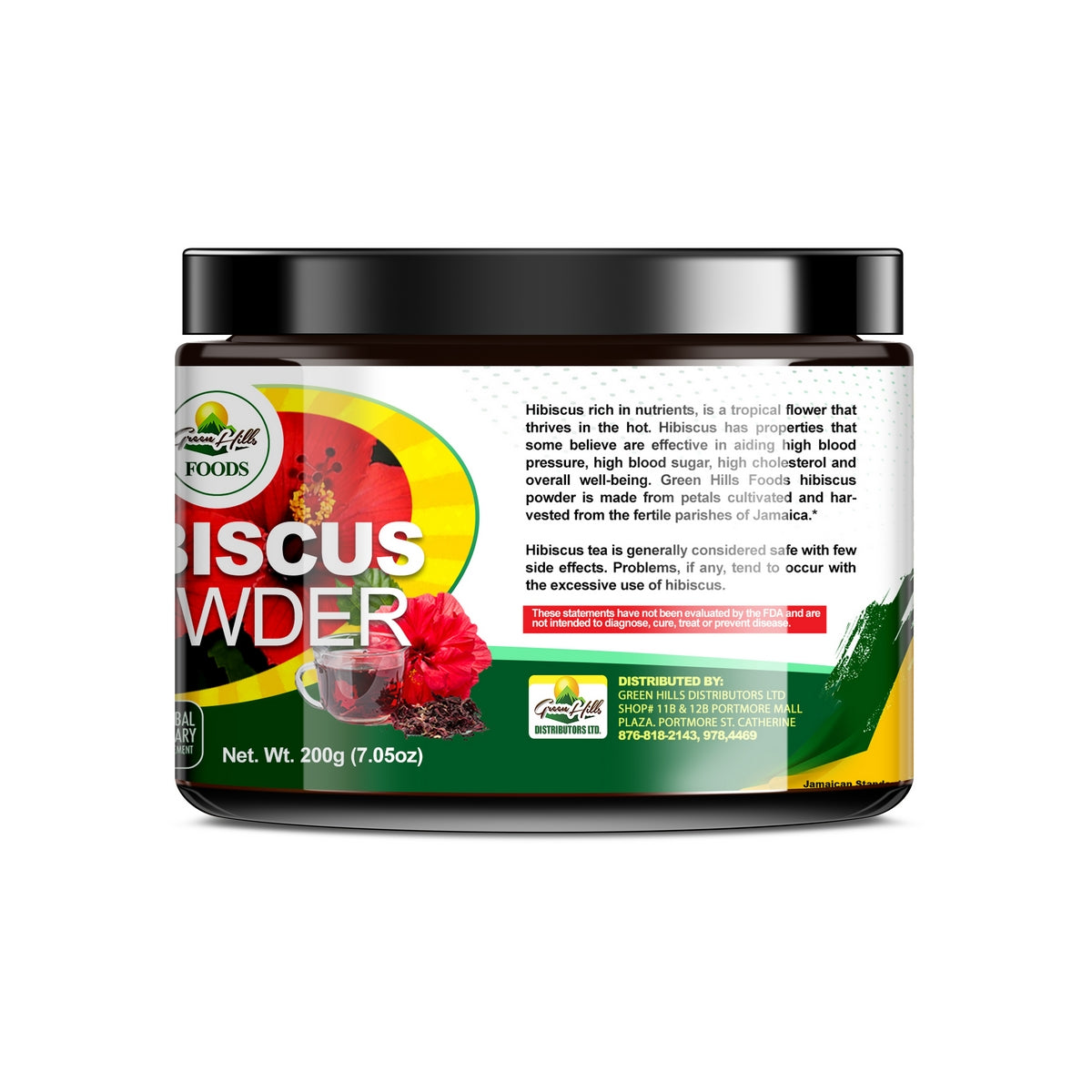 HIBISCUS POWDER (ORGANIC) –200g (7.05oz) 250mg