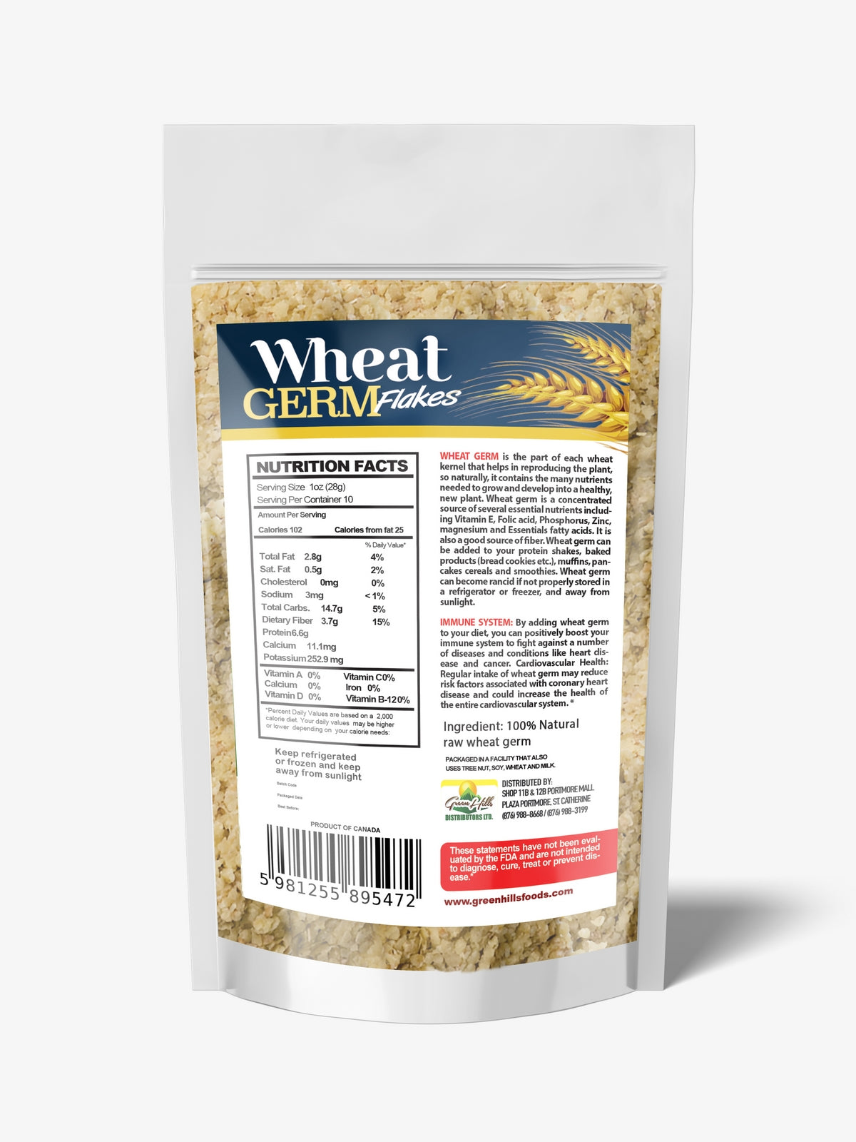 Wheat Germ Flakes -283.50g (10oz)