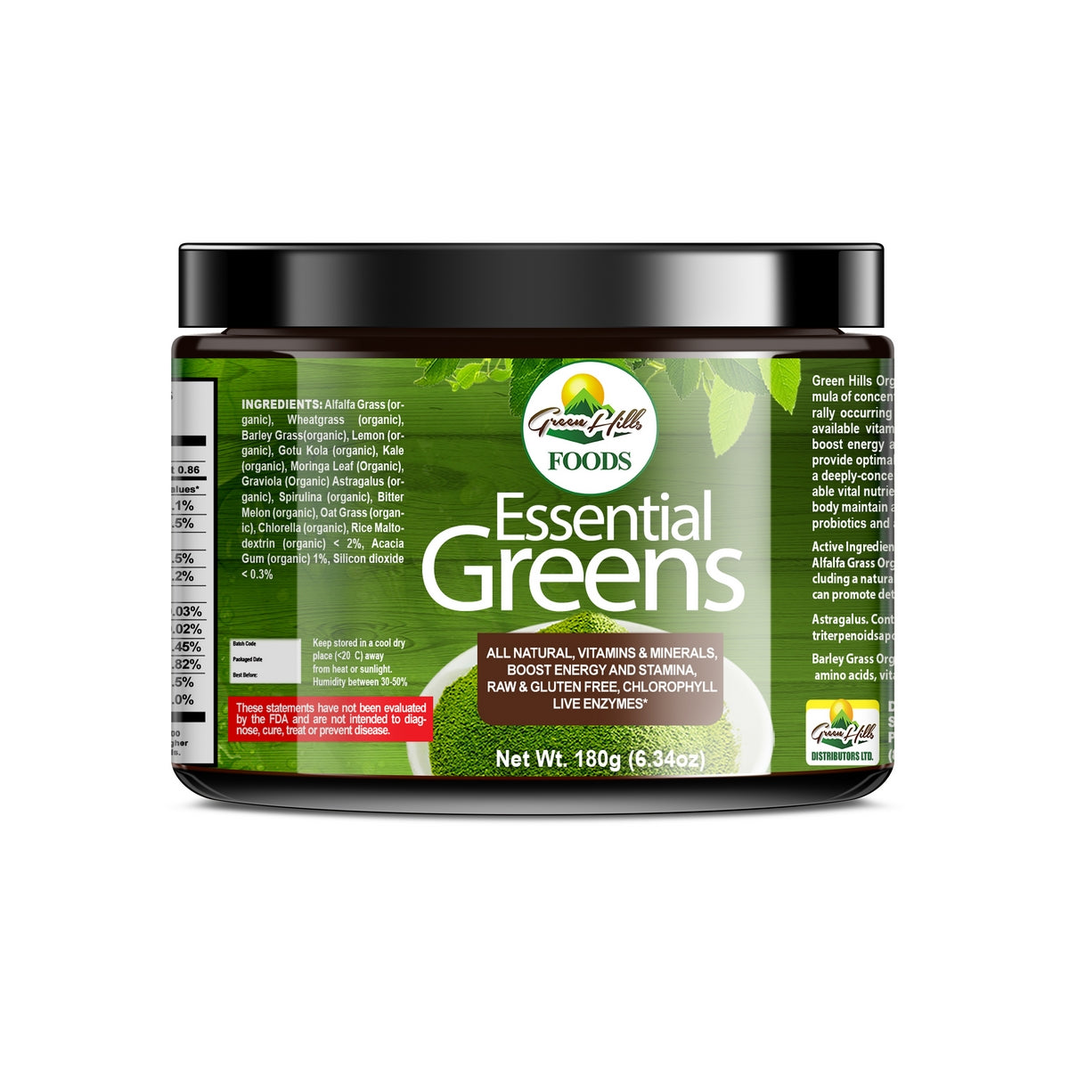 Essentials Greens – 180g (6.34oz)