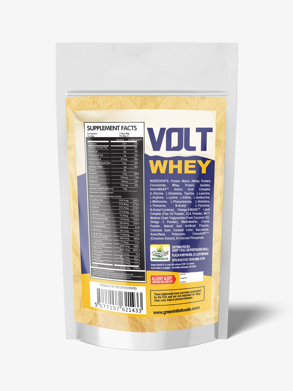 Volt Whey Protein Powder (Vanilla) – 530g (18.70oz)