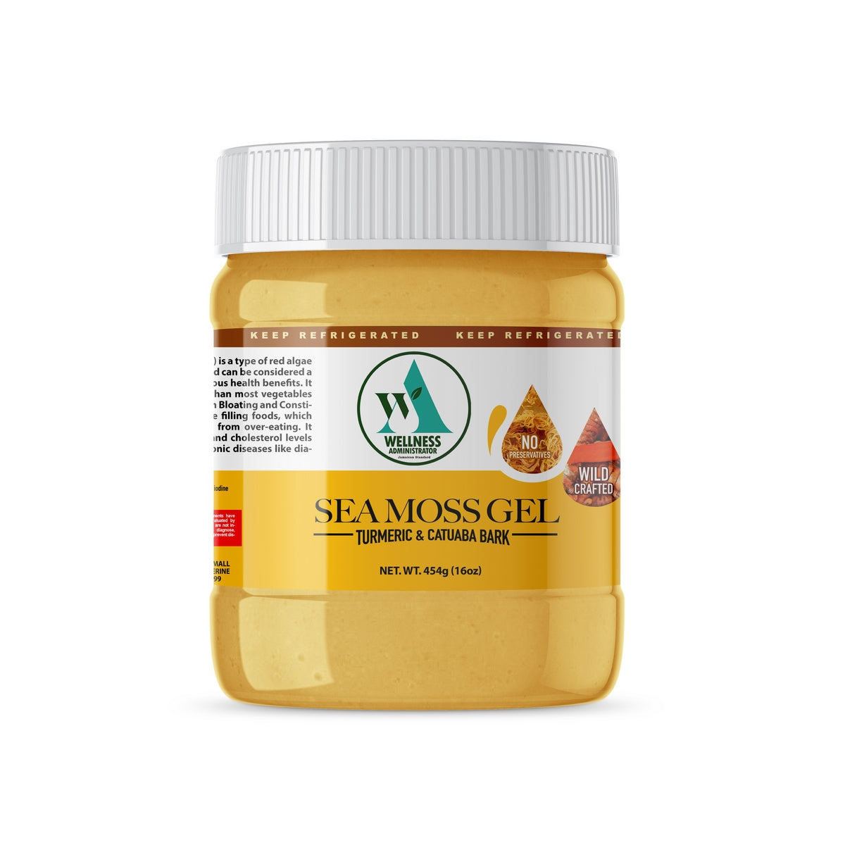 Sea Moss Gel – Turmeric & Catuaba Bark - 454g (16oz)