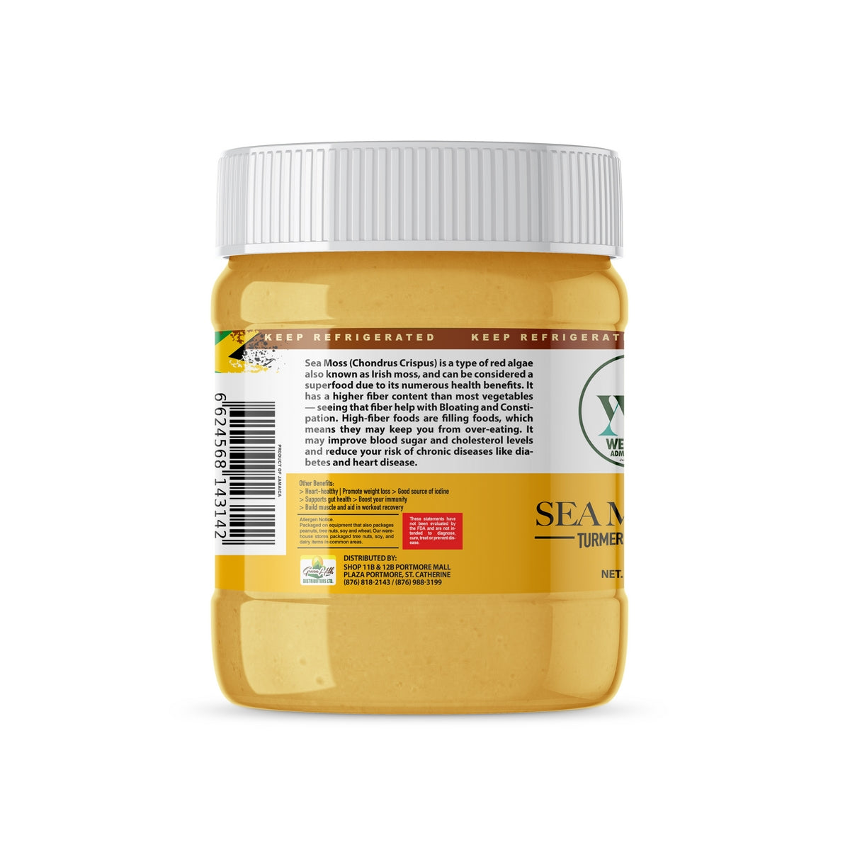 Sea Moss Gel – Turmeric & Catuaba Bark - 454g (16oz)