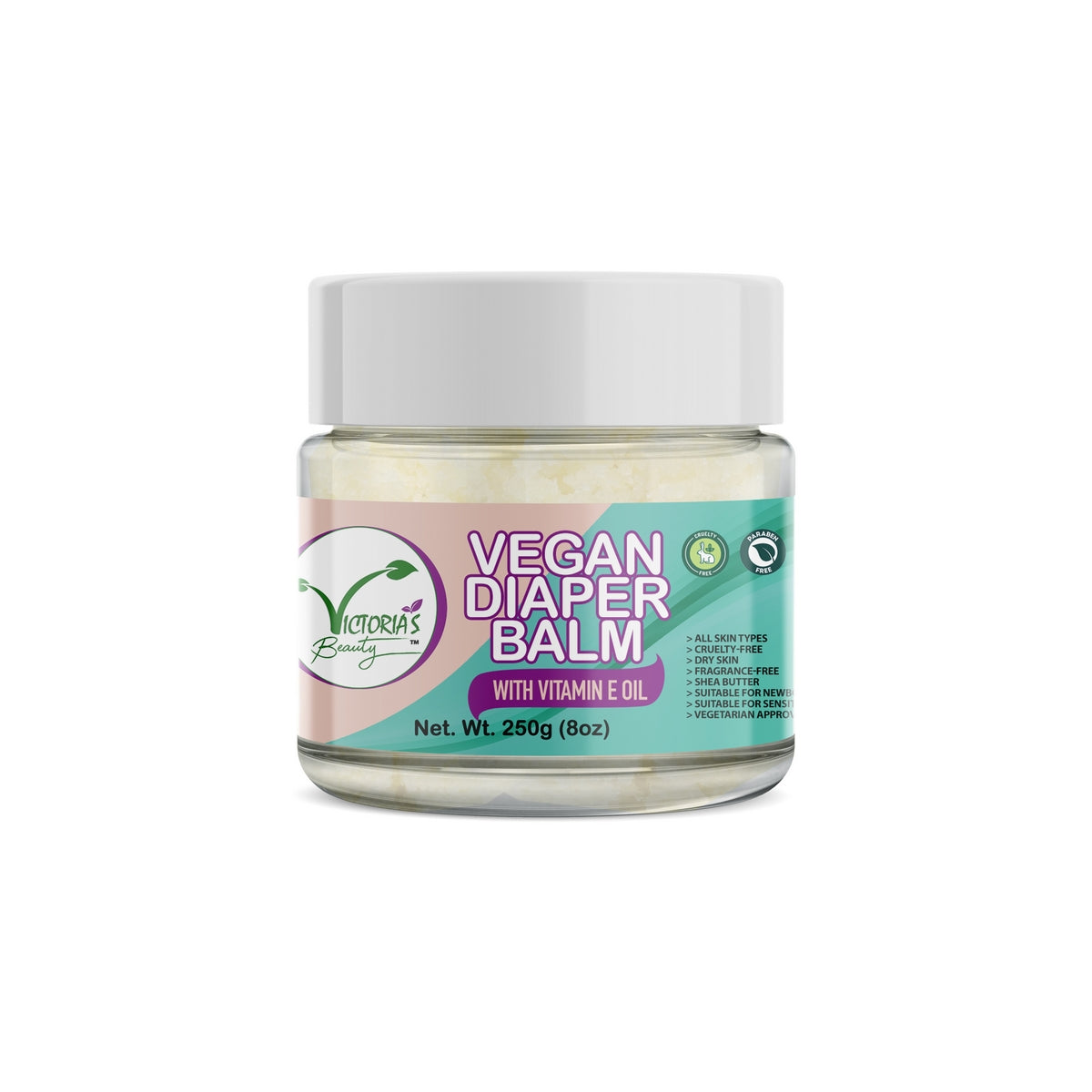 Vegan Diaper Balm with Vitamin E Oil – 250g (8oz)