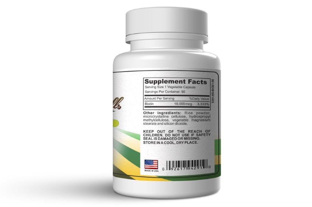 Biotin 10,000mcg - 90 caps