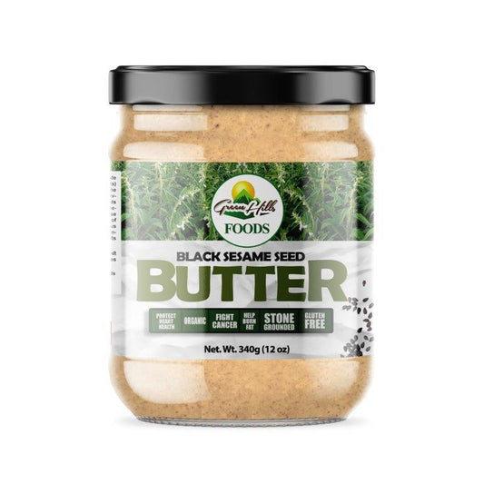 Black Sesame Seed Butter, Sprouted, Organic - 340g (12oz)