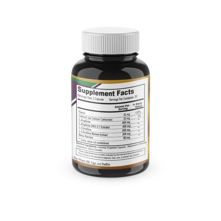 L-Arginine 500mg 60 v/caps