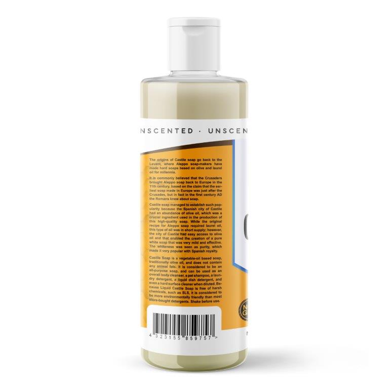 Castile Soap Liquid - Un-Scented 473.17ml (16fl oz)