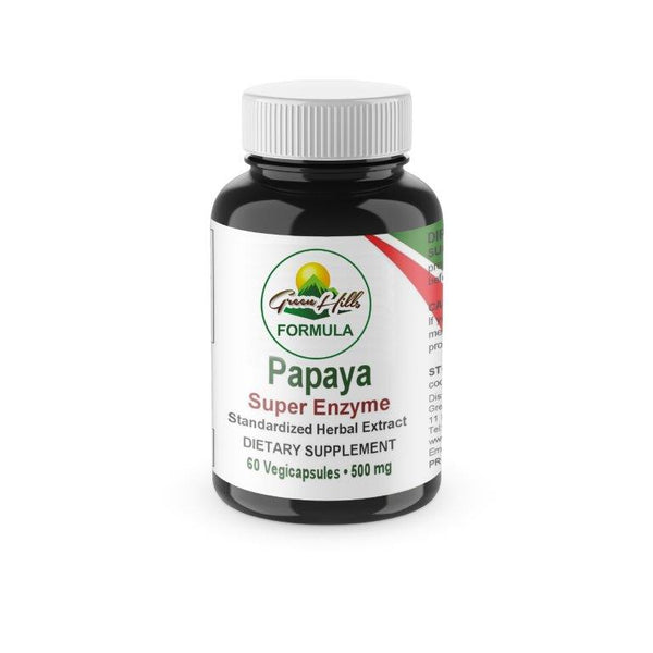 Papaya Super Enzyme 500mg – 60 Caps