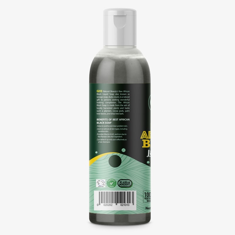 Black Liquid Soap - Raw – 355ml (12fl. oz)