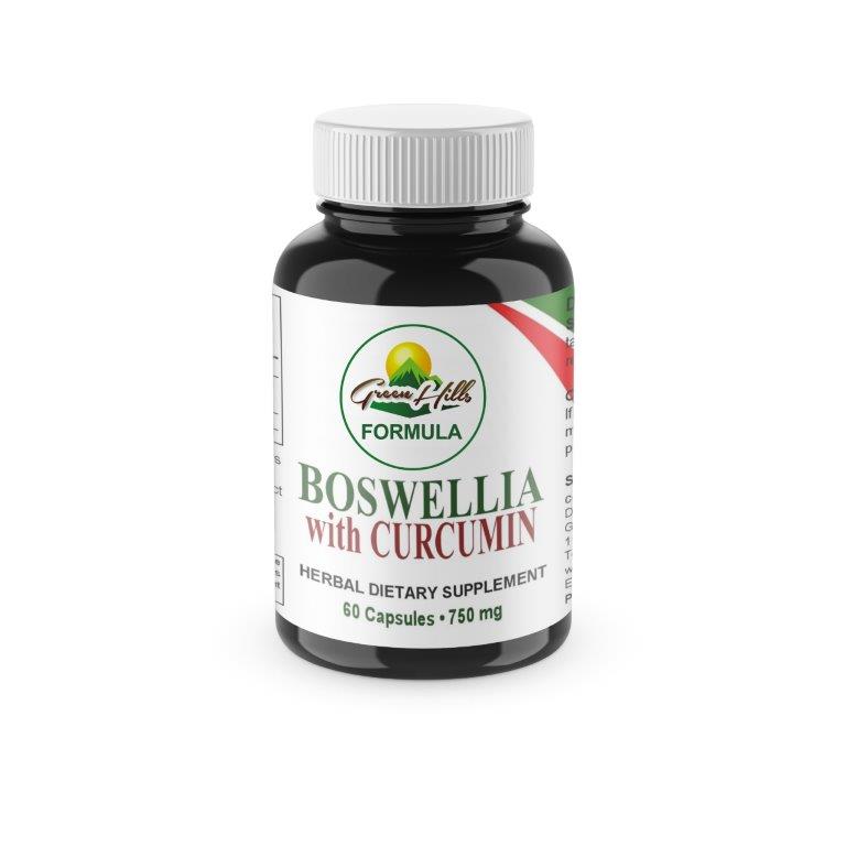 Boswellia with Curcumin 750mg – 60 Caps.