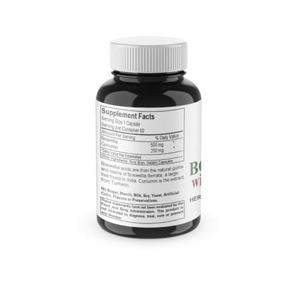 Boswellia with Curcumin 750mg – 60 Caps.