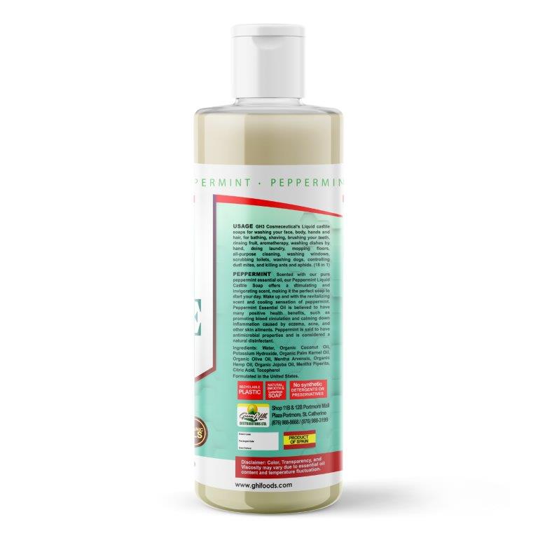 Castile Soap - Liquid - Peppermint 473.17ml (16fl oz)