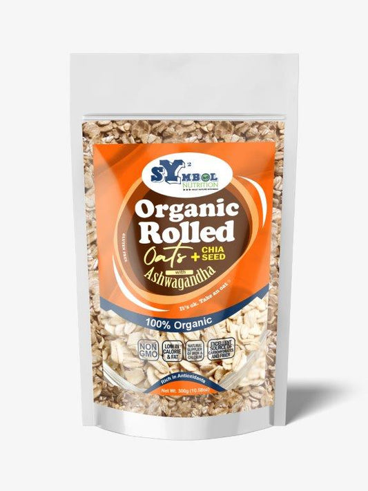 Rolled Oats - with Chia Seeds & Ashwagandha - Organic  - 300g (10.58oz)